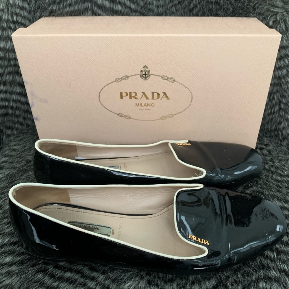 PRADA designer Smoking Slipper flats size EUR 41